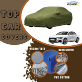 Scratch-resistant and UV-proof car cover tailored for the Audi S3. The soft inner lining and durable exterior material, such as PVC Cotton or Microfiber, protects the high-gloss paint finish from sun damage and heat during storage.