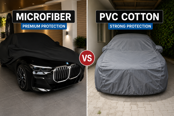 Microfiber Vs PVC Cotton Car Top Cover - Which One You Should Buy?