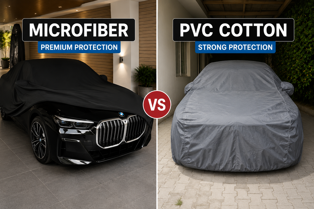 Microfiber Vs PVC Cotton Car Top Cover - Which One You Should Buy?