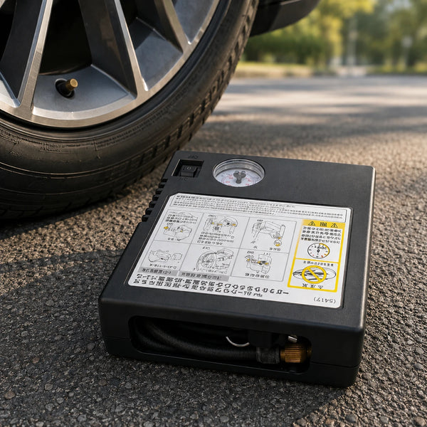 Portable 12V Car Air Compressor Fast Tyre Inflator with Pressure Gauge