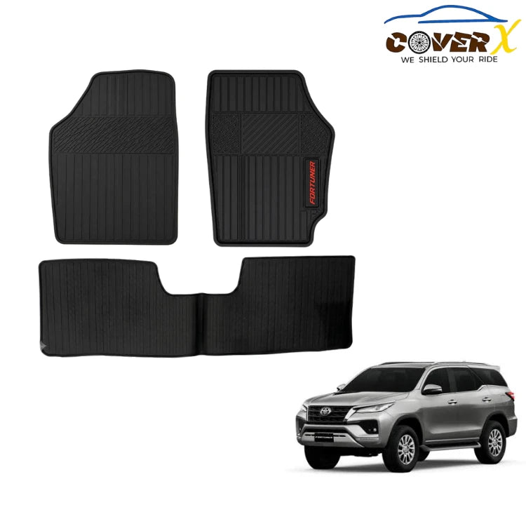 Toyota Fortuner Car Mats  Premium Latex Floor Mats Custom Fit Protection