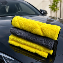 Pack of Three Premium Microfiber Towels Professional Car Detailing Towels