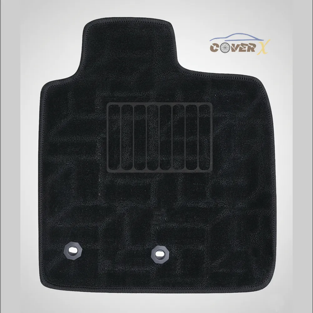 Black Premium Carpet Car Floor Mats – Anti-Slip, Washable &amp; Universal Fit for Elegant Car Interiors by CoverX