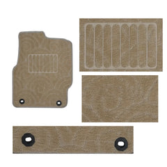 Beige Carpet Car Floor Mats – Soft, Non-Slip &  Elegant Universal Fit Car Interior Protection by CoverX