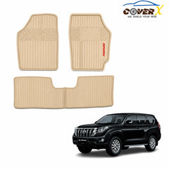 Toyota Prado Beige Car Mats Premium Latex Floor Mats Custom Fit Protection