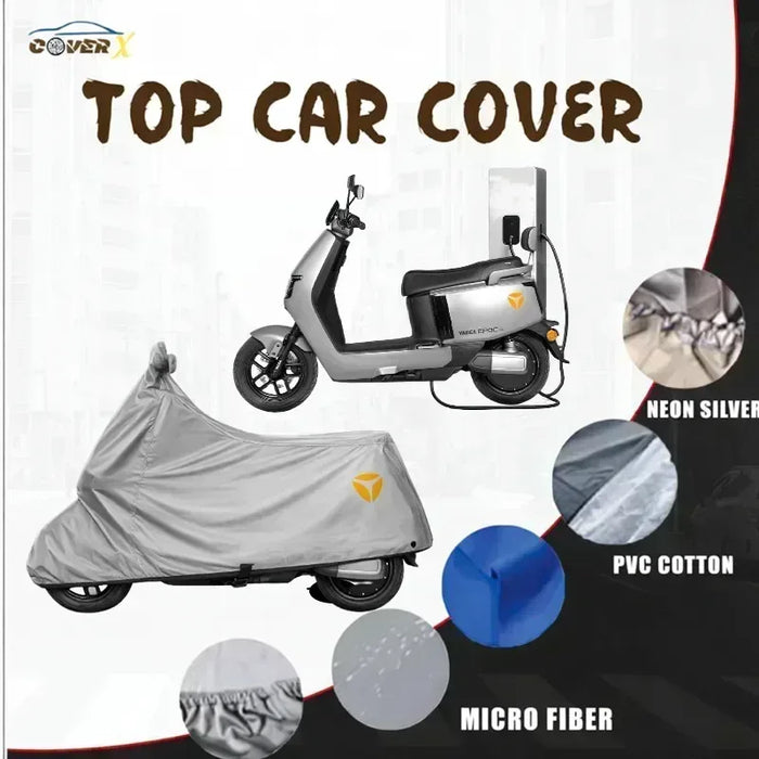 Scooty Top Cover | Neon Silver, PVC Cotton & Microfiber Options - Cover X