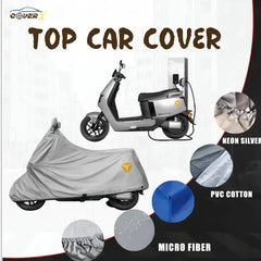 Scooty Top Cover | Neon Silver, PVC Cotton & Microfiber Options - Cover X