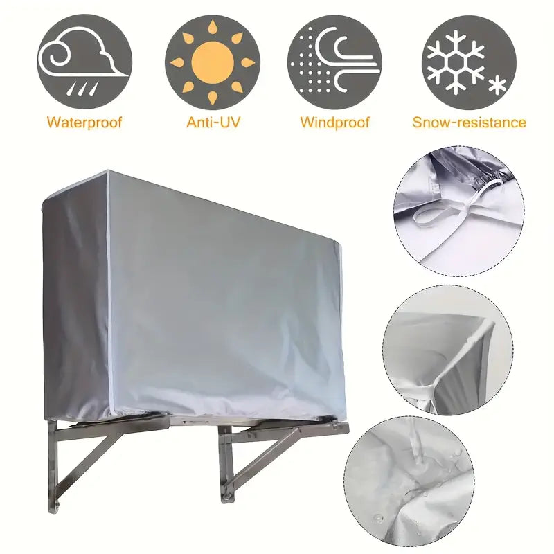 Waterproof Outdoor Air Conditioner Cover – Dustproof, UV & Snow Resistant AC Protector